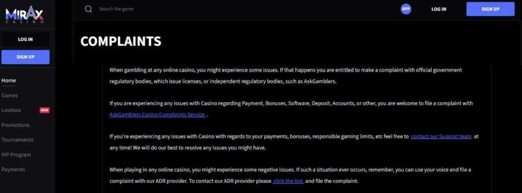 Mirax Casino Review - 2026