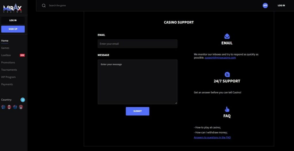 Mirax Casino Review - 2026