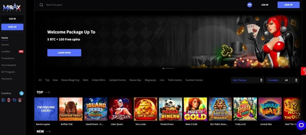 Mirax Casino Review - 2026