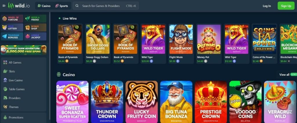 Wild.io Crypto Casino Review - 2026