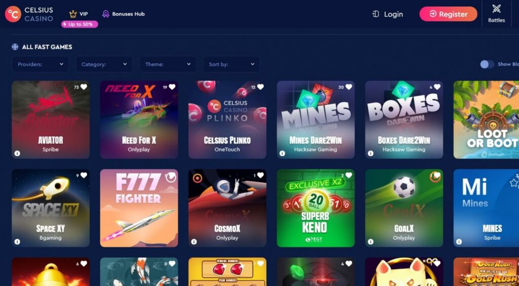 Celsius Casino Review - 2026