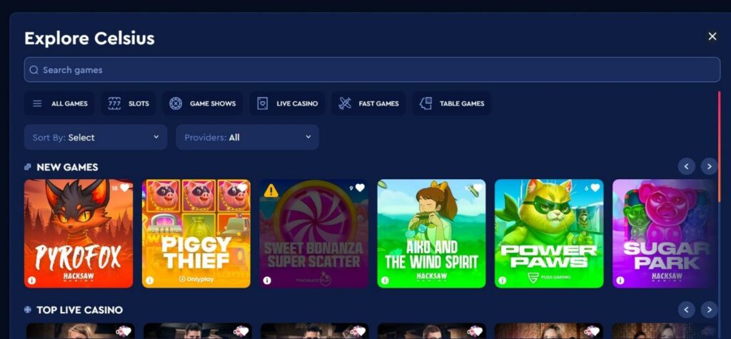 Celsius Casino Review - 2026