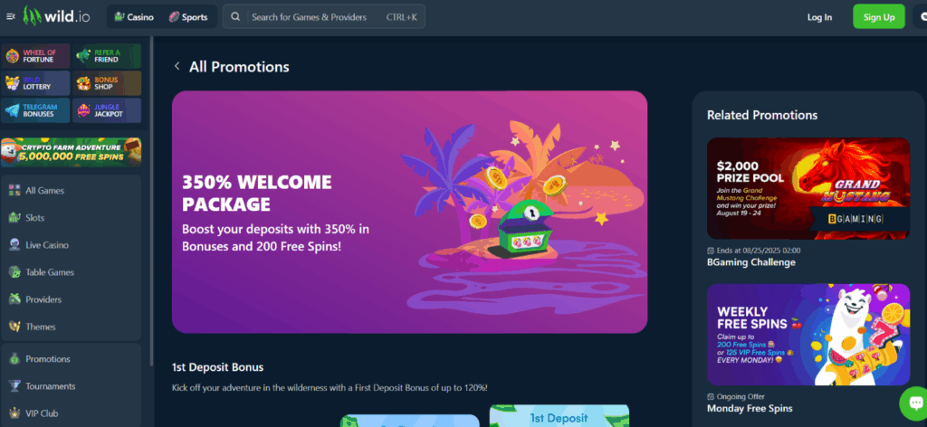 Wild.io Crypto Casino Review - 2026