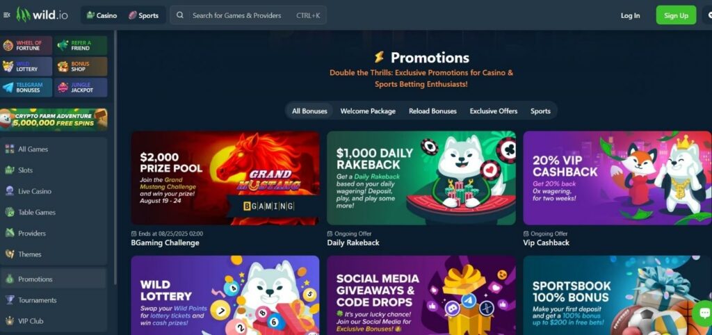 Wild.io Crypto Casino Review - 2026