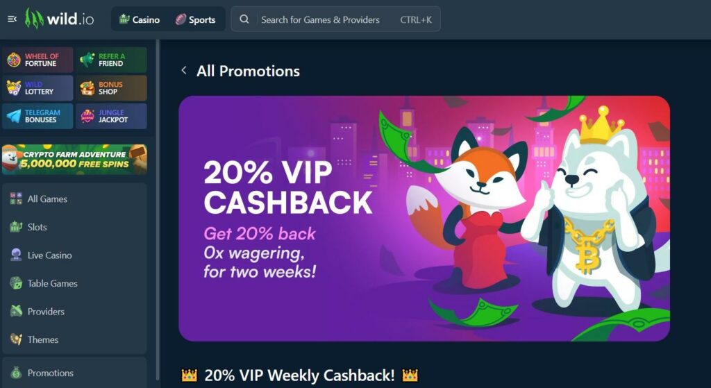 Wild.io Crypto Casino Review - 2026