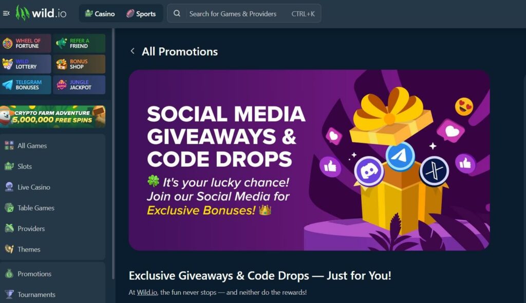 Wild.io Crypto Casino Review - 2026