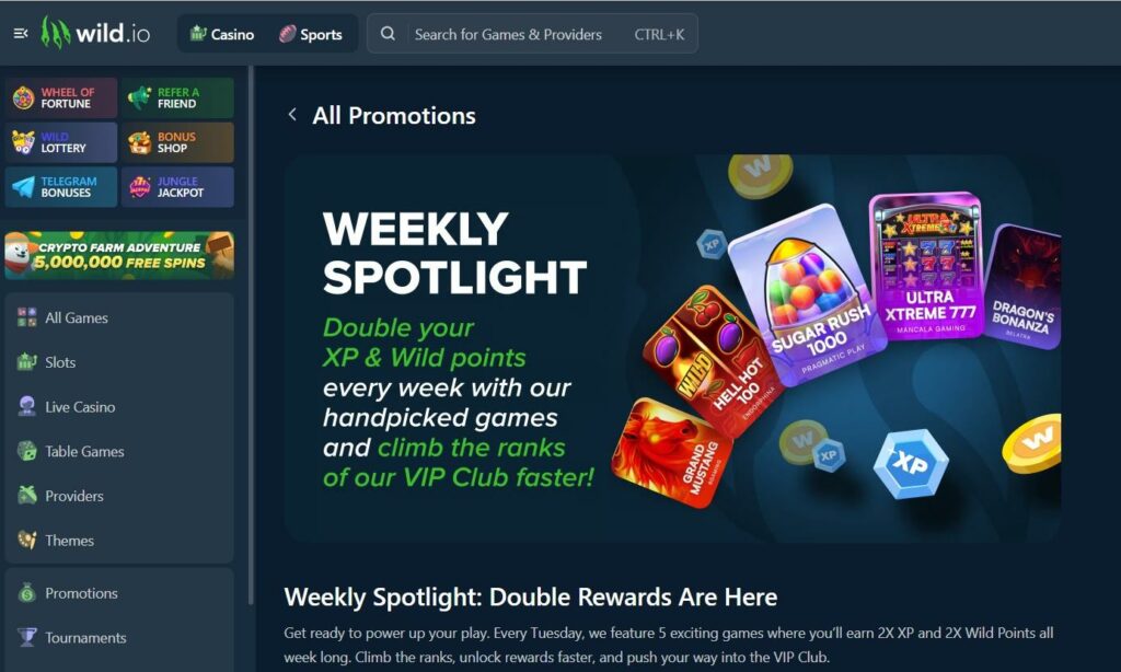 Wild.io Crypto Casino Review - 2026