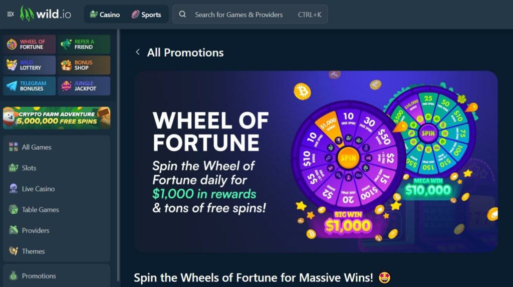 Wild.io Crypto Casino Review - 2026