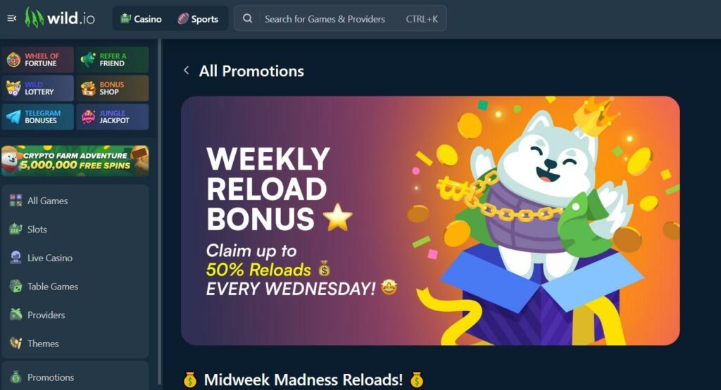 Wild.io Crypto Casino Review - 2026