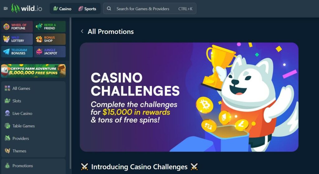Wild.io Crypto Casino Review - 2026