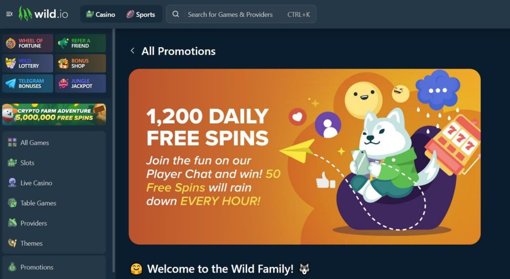 Wild.io Crypto Casino Review - 2026