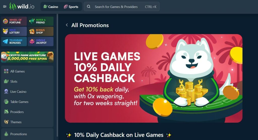 Wild.io Crypto Casino Review - 2026
