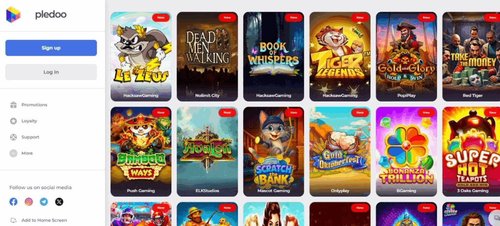 Pledoo Casino Review - 2026