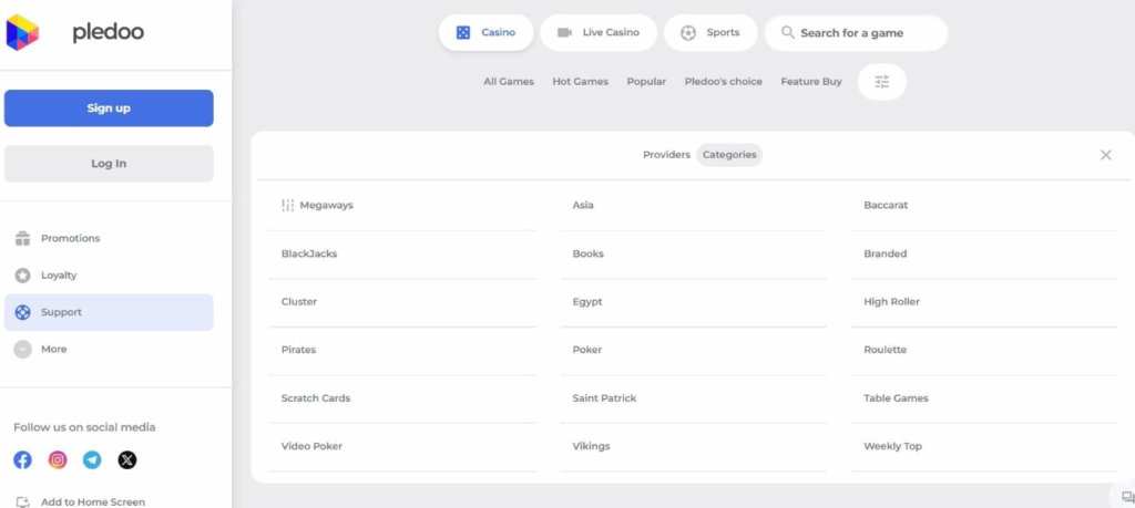 Pledoo Casino Review - 2026