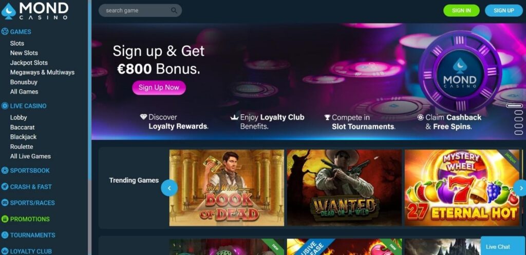 Mond Casino Review - 2026