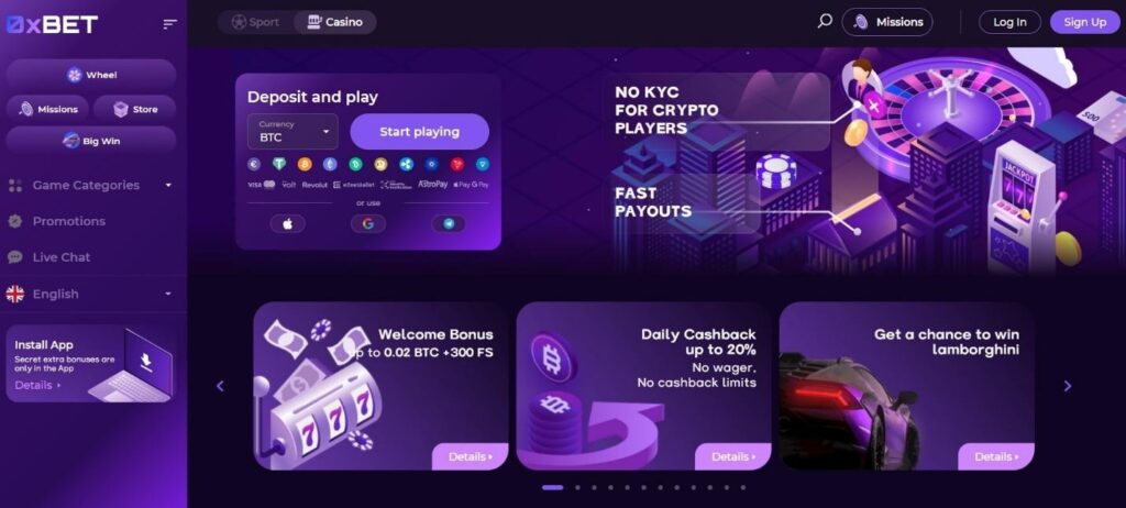 0x Bet Casino Review - 2026 2 0x Bet Casino Review - 2026