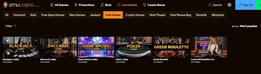 Emu Casino Review - 2026