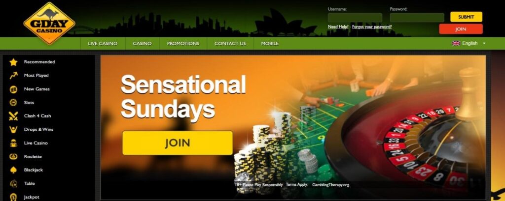 Gday Casino Review - 2026