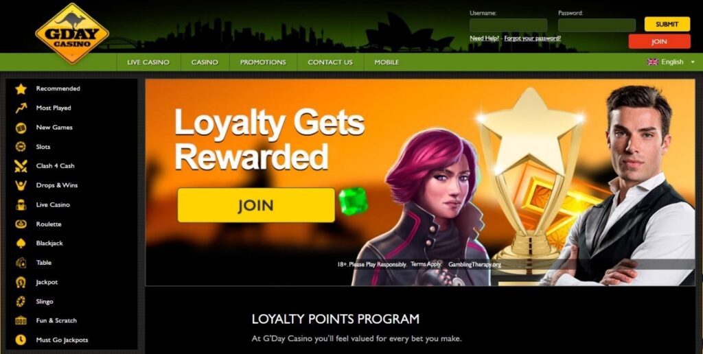 Gday Casino Review - 2026