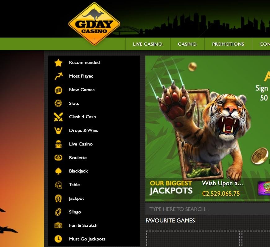 Gday Casino Review - 2026