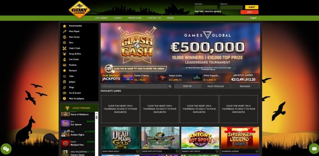 Gday Casino Review - 2026
