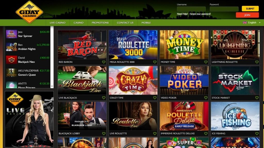 Gday Casino Review - 2026