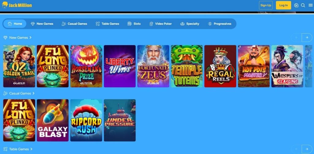 Jackmillion Casino Review - 2026