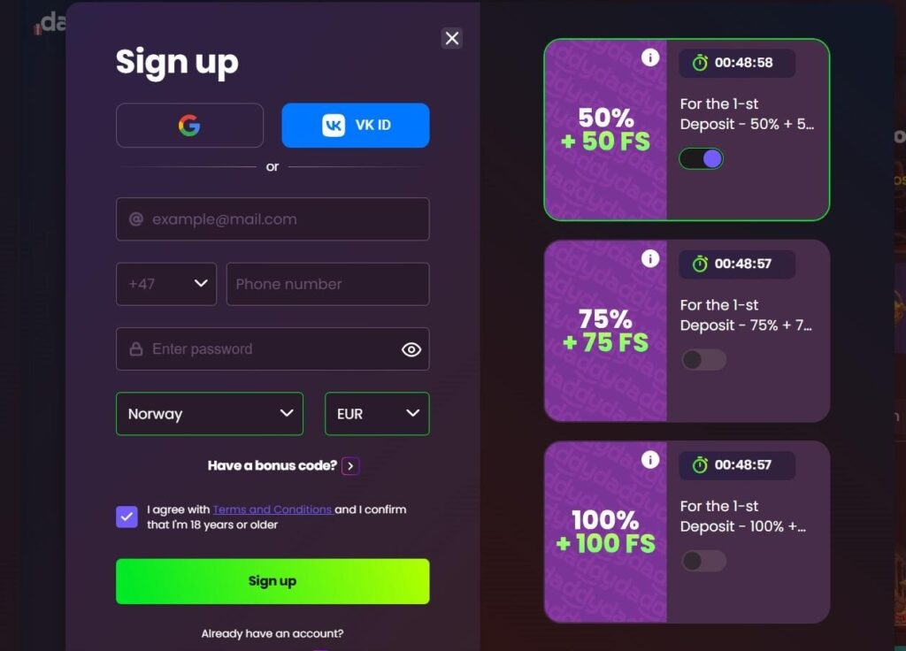 Daddy Casino Review - 2026