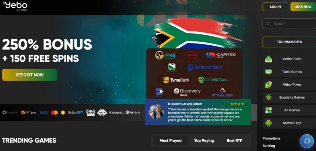 Yebo Casino Review - 2026