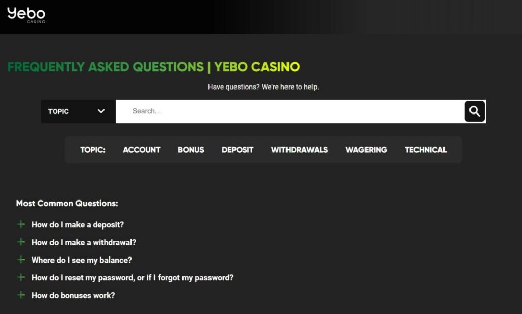 Yebo Casino Review - 2026