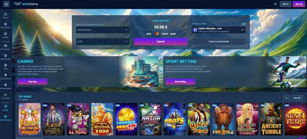 Wintopia Casino Review - 2026