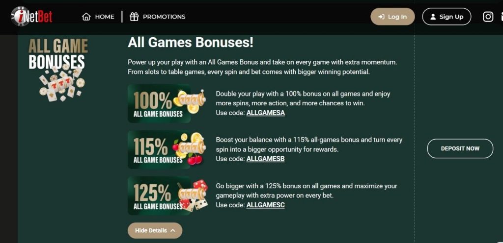 iNetBet Casino Review - 2026