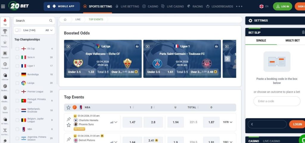 20Bet Casino Review - 2026