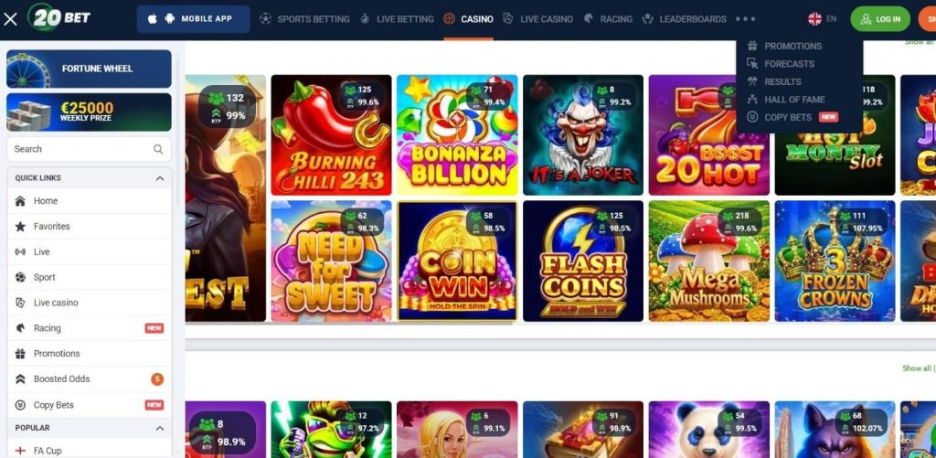 20Bet Casino Review - 2026
