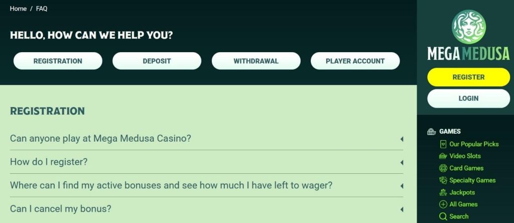 Mega Medusa Casino Review - 2026