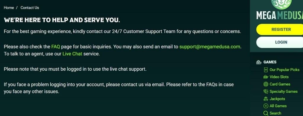 Mega Medusa Casino Review - 2026