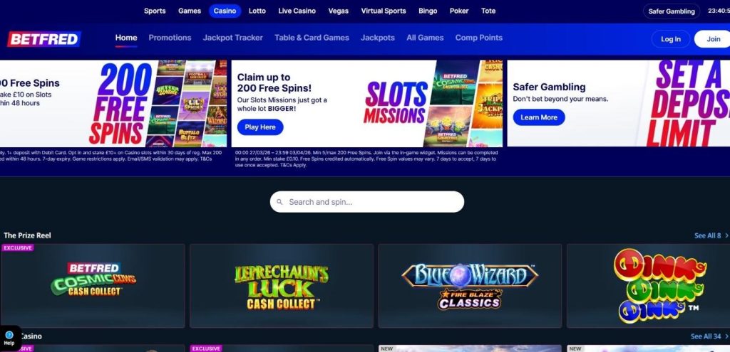 Betfred Casino Review - 2026