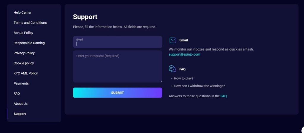 Spinjo Casino Review - 2026 20 Spinjo Casino Review - 2026