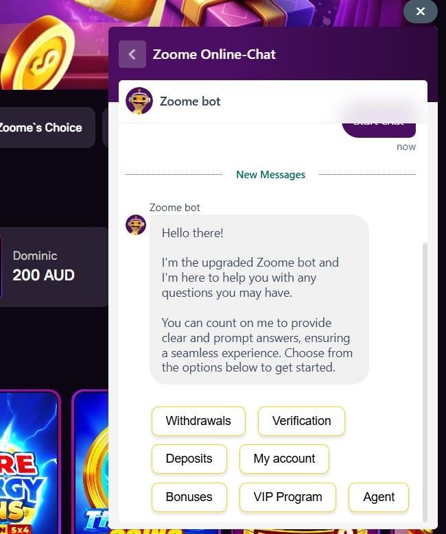 Zoome Casino Review - 2026