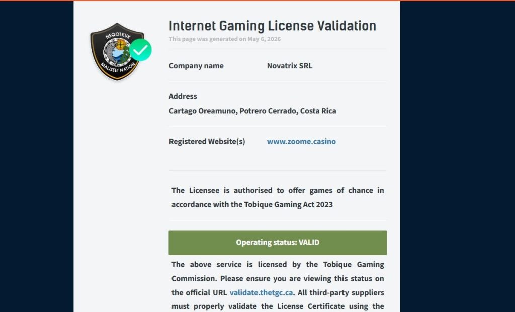 Zoome Casino Review - 2026