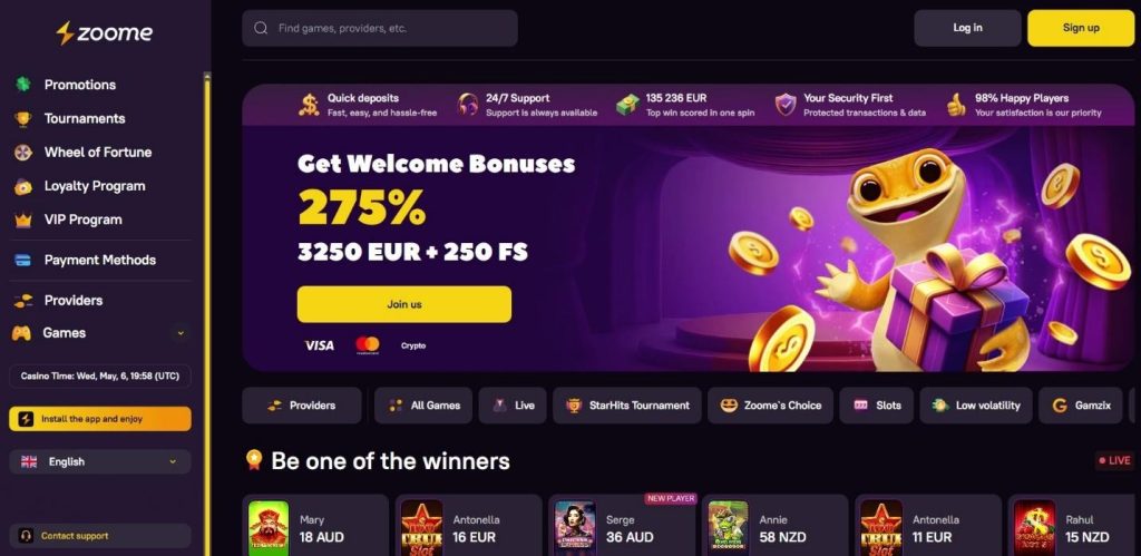 Zoome Casino Review - 2026
