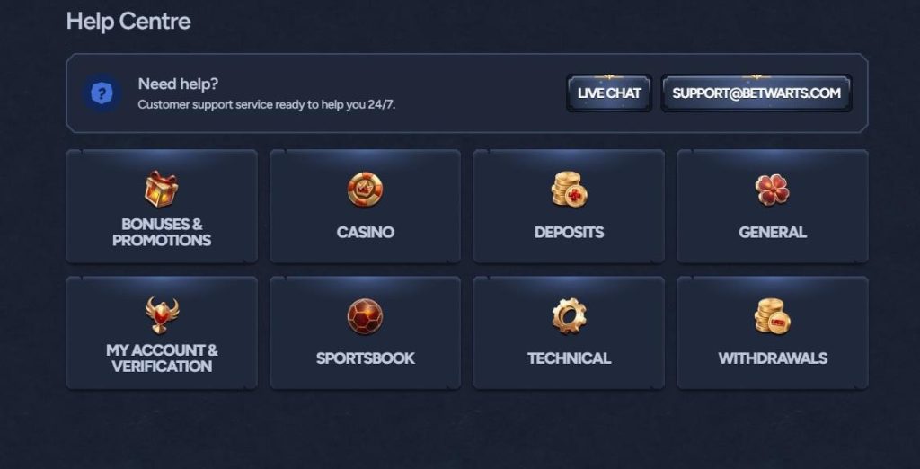 Betwarts Casino Review - 2026