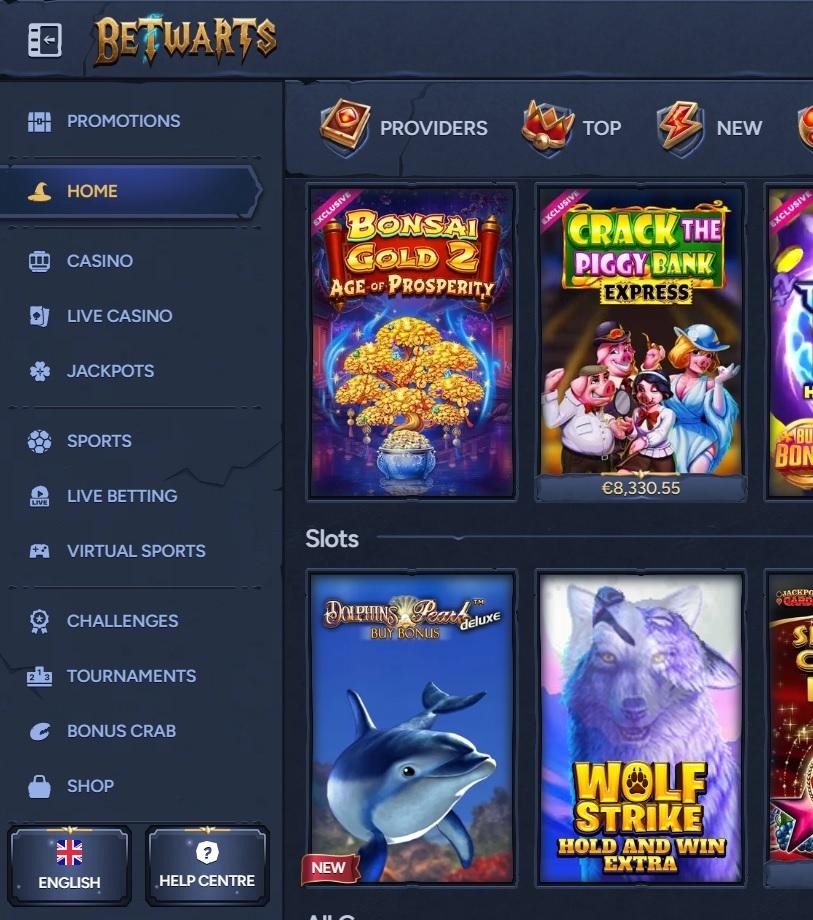 Betwarts Casino Review - 2026
