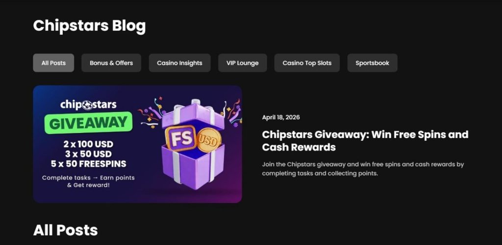 Chipstars Casino Review - 2026