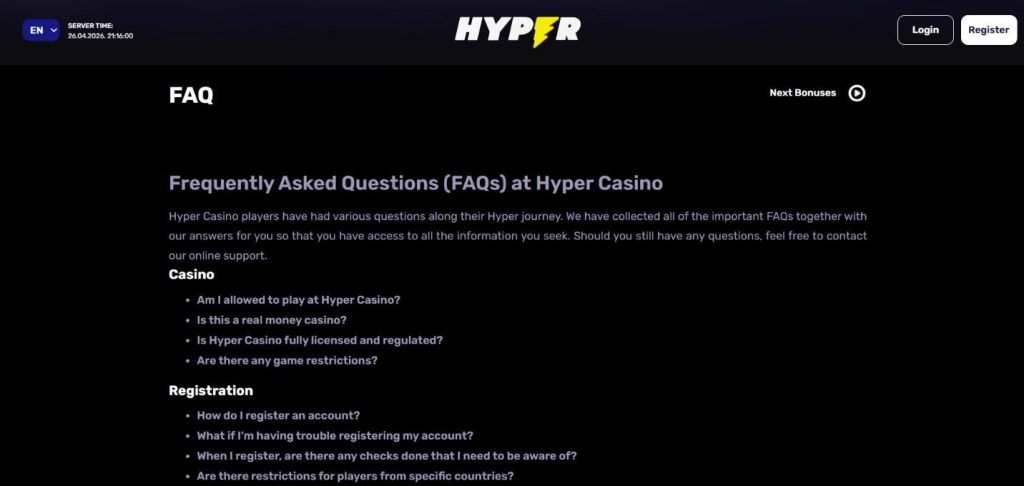 Hyper Casino Review - 2026 15 Hyper Casino Review - 2026