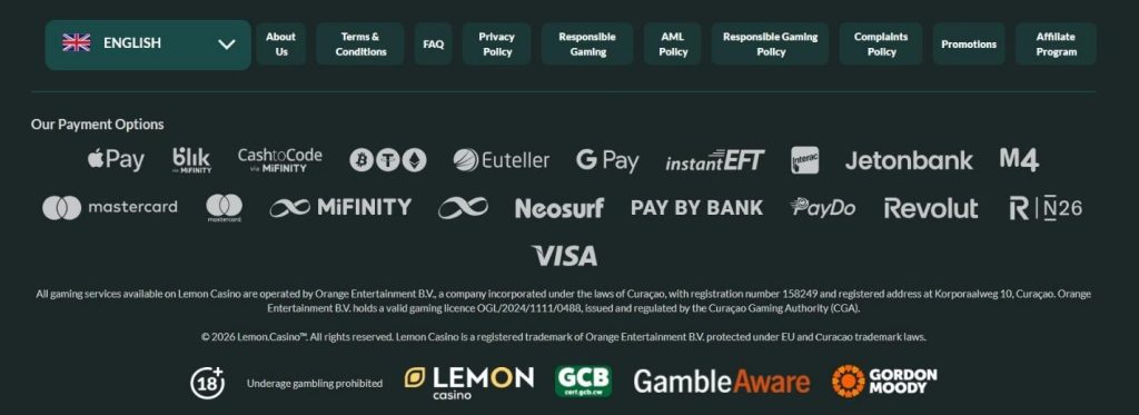Lemon Casino Review - 2026