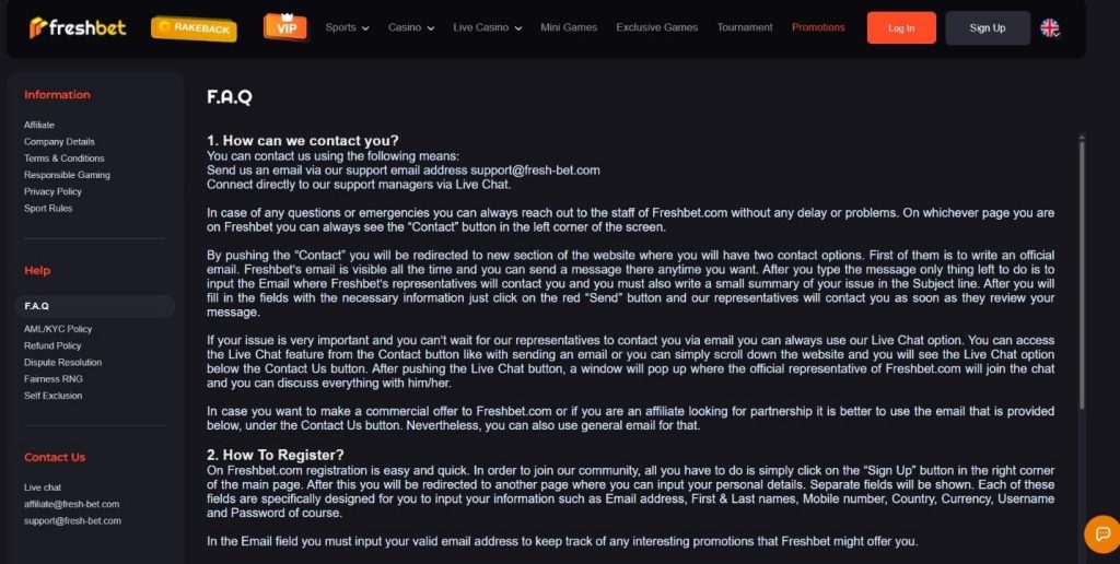Fresh Bet Casino Review - 2026