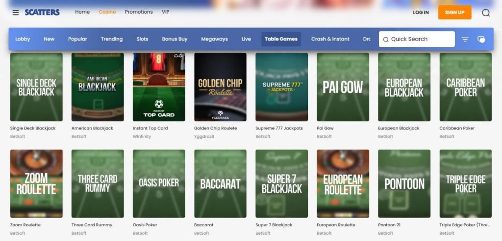 Scatters Casino Review - 2026