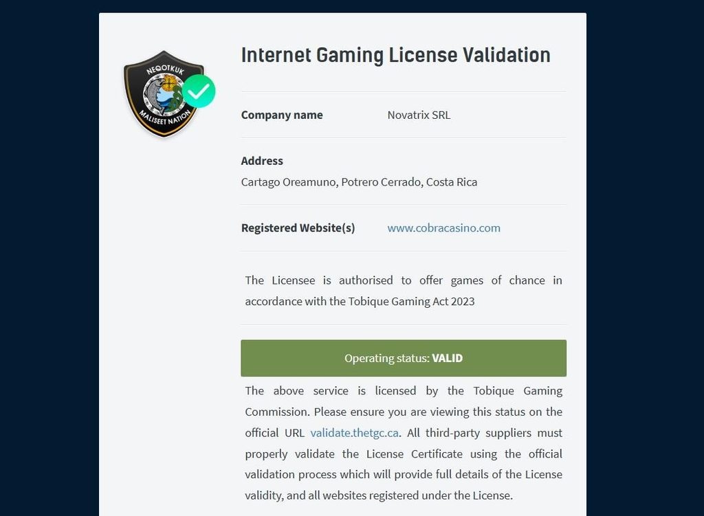 Cobra Casino Review - 2026