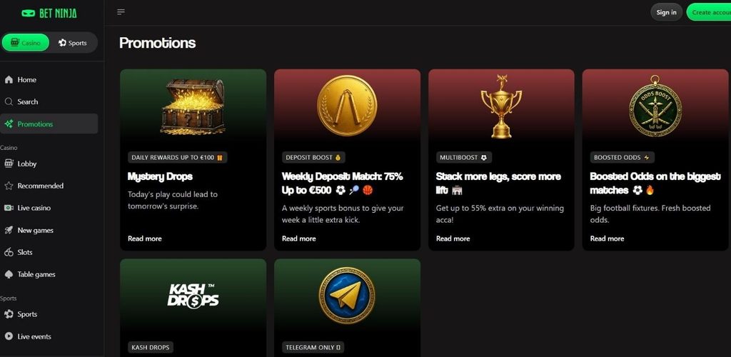 Betninja Casino Review - 2026
